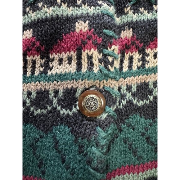 Signatures Northern‎ Isles Hand Knit Button Cabincore Sweater Cardigan Size XL - Picture 8 of 13